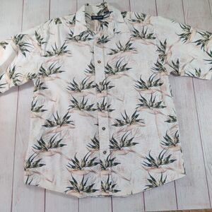 Faded Glory birds of paradise cotton Hawaiian shirt sz M